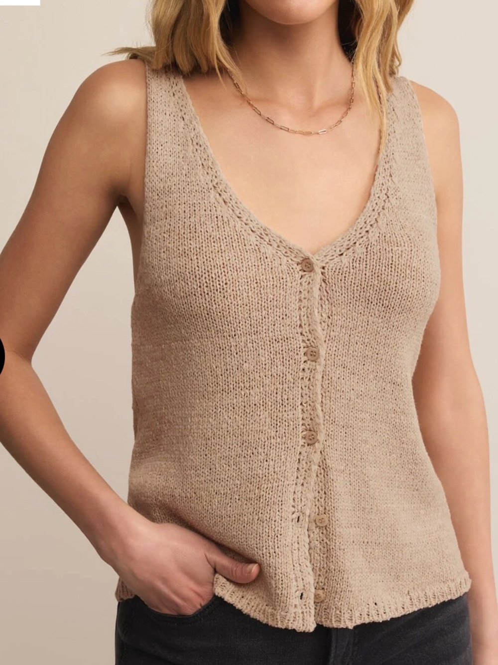 Z Supply Mage Sweater Vest in Natural